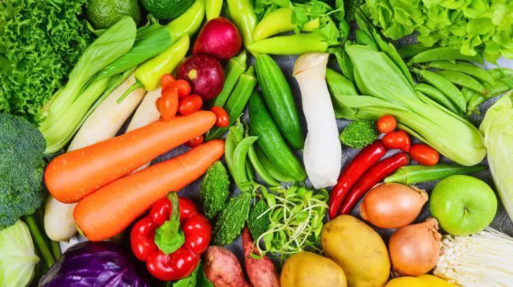 grocery store produce flat lay