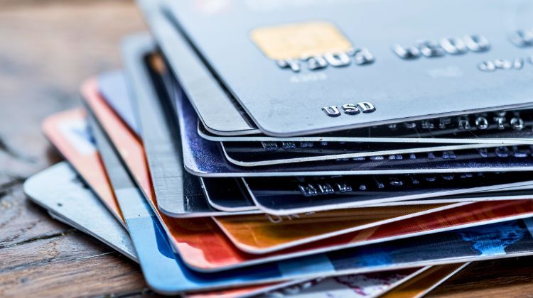 stack of credit cards