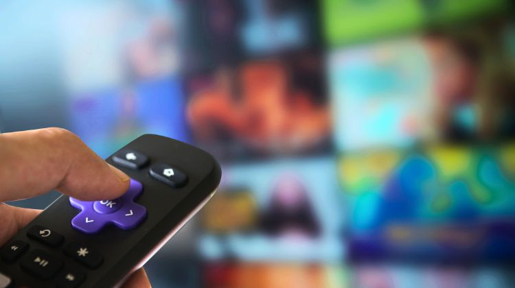 Person watching streaming TV